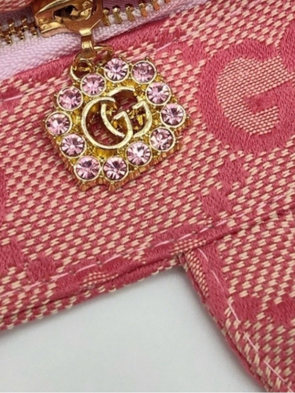 GWP Beauty Pink GG Canvas Tote with Patch - Picture 4 of 5